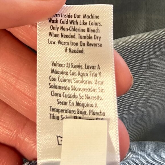 Justice Girls PAC-MAN Chambray Denim w Embroidery Short-Sleeve Button-Up SZ XL - Picture 3 of 10